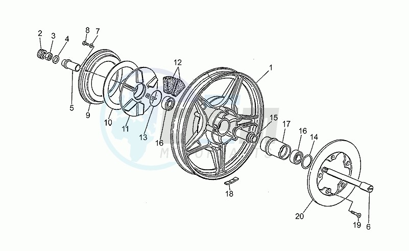 Rear wheel, 2nd series blueprint