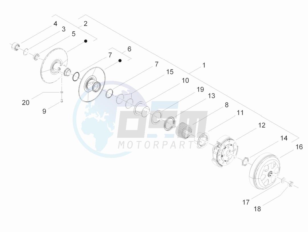 Driven pulley blueprint