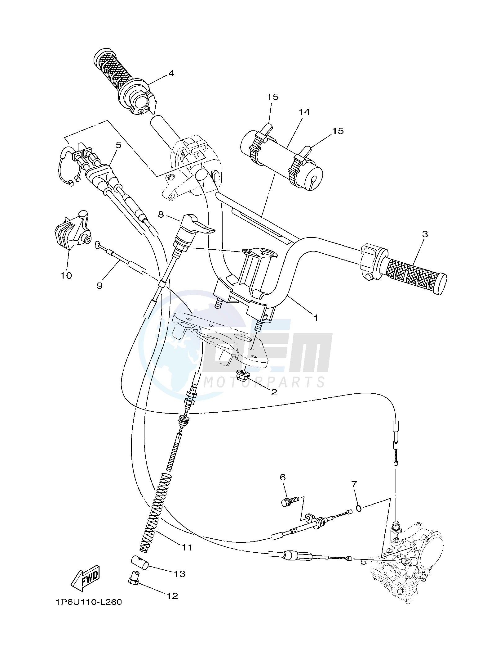 STEERING HANDLE & CABLE blueprint