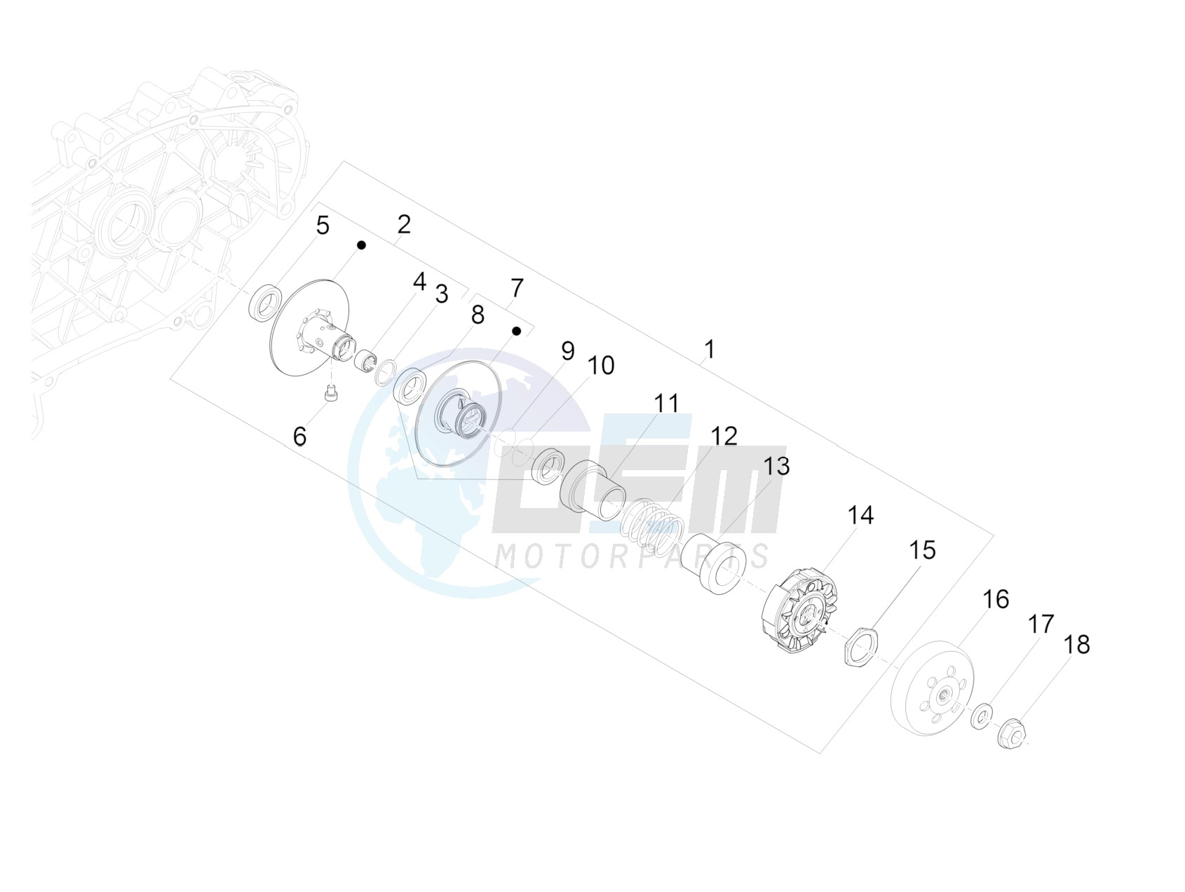 Driven pulley blueprint