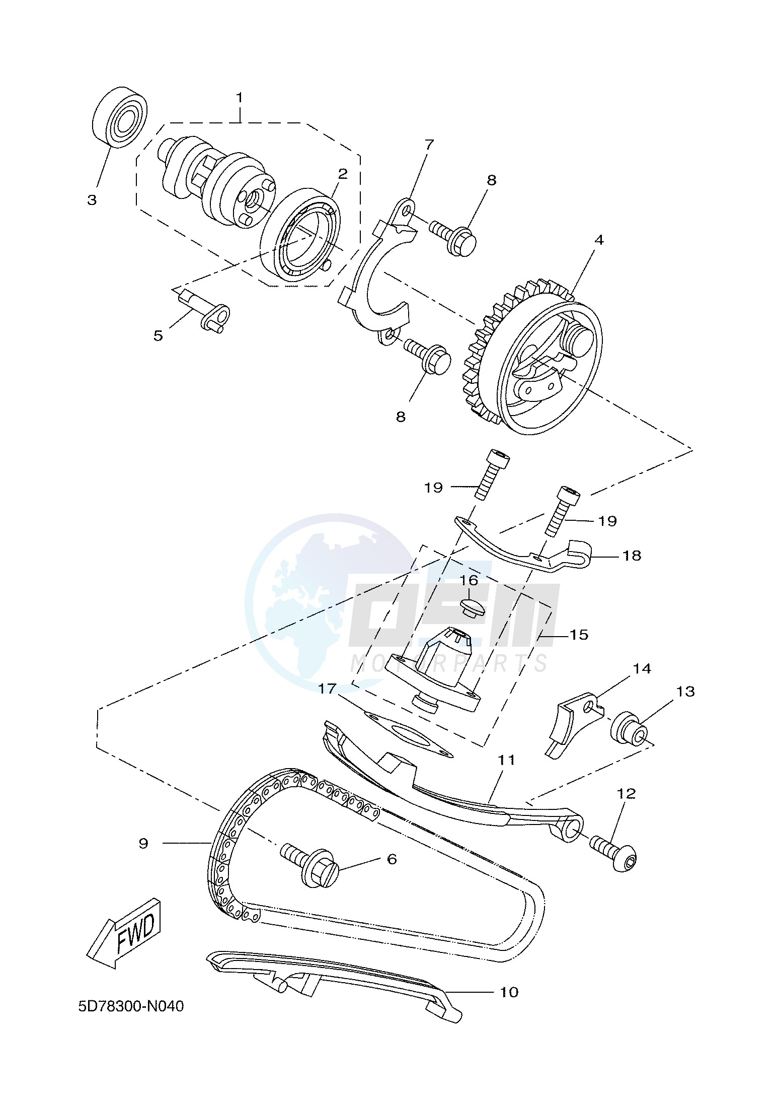 CAMSHAFT & CHAIN blueprint