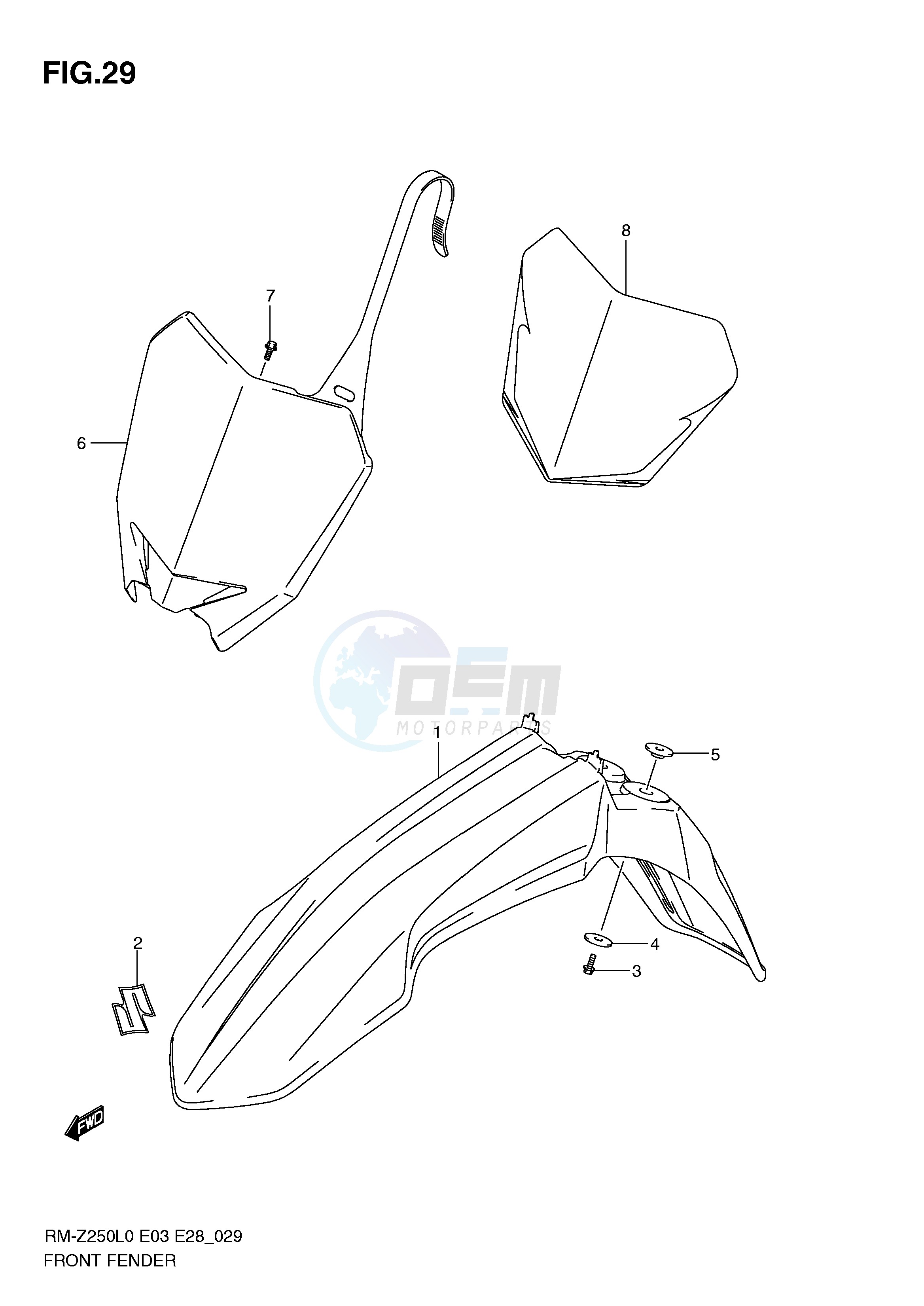 FRONT FENDER blueprint