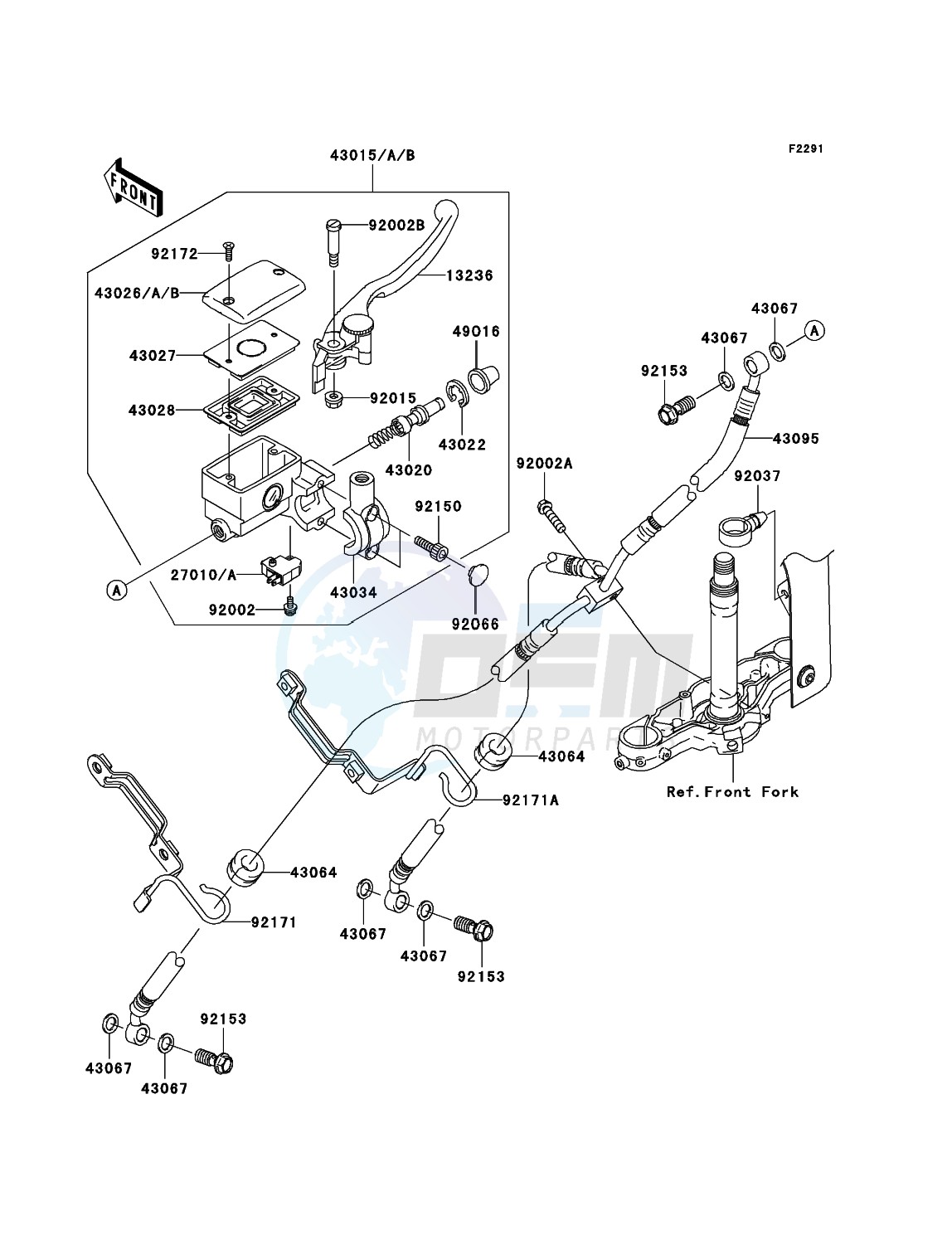 Front Master Cylinder blueprint