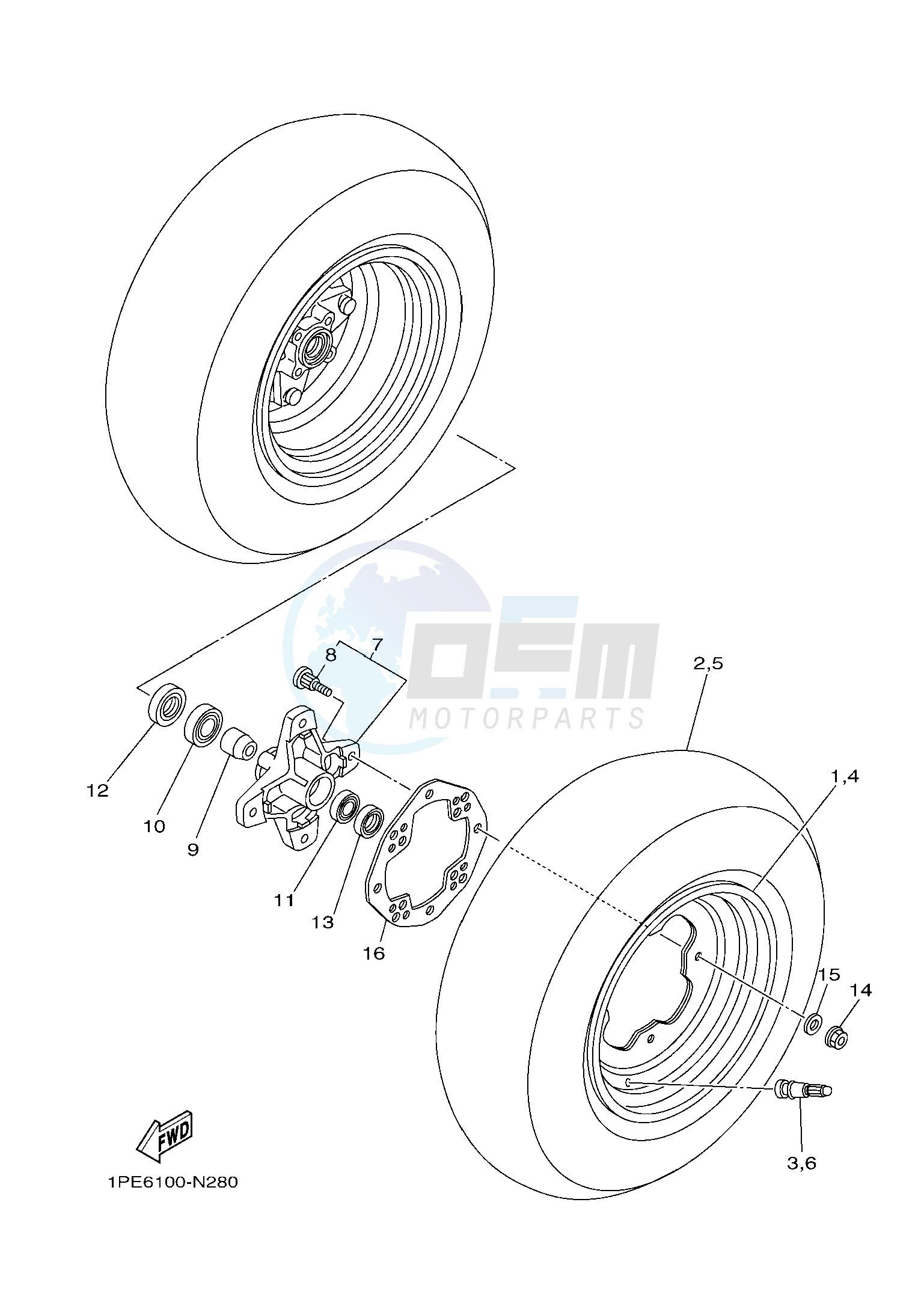 FRONT WHEEL blueprint