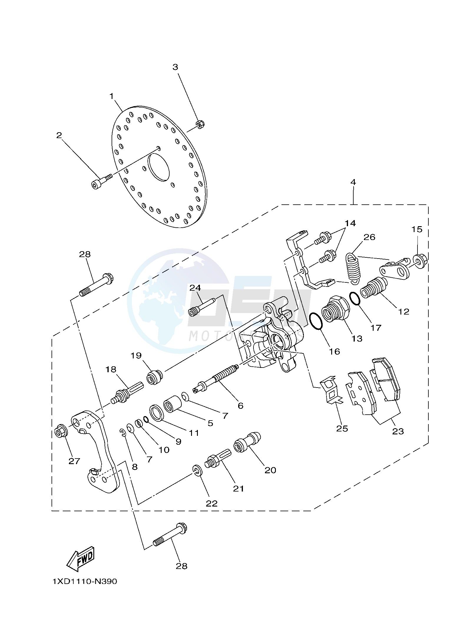 REAR BRAKE CALIPER 2 image