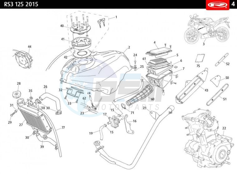 TANK -EXHAUST-COMPLETE ENGINE blueprint