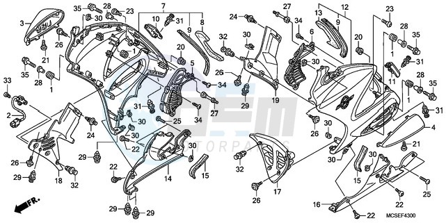 LOWER COWL blueprint