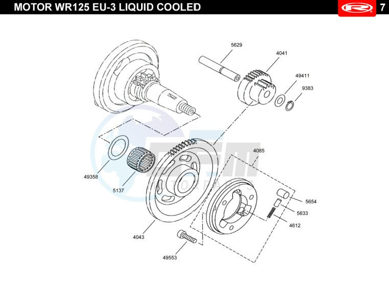 STARTER CLUTCH  EURO3 blueprint