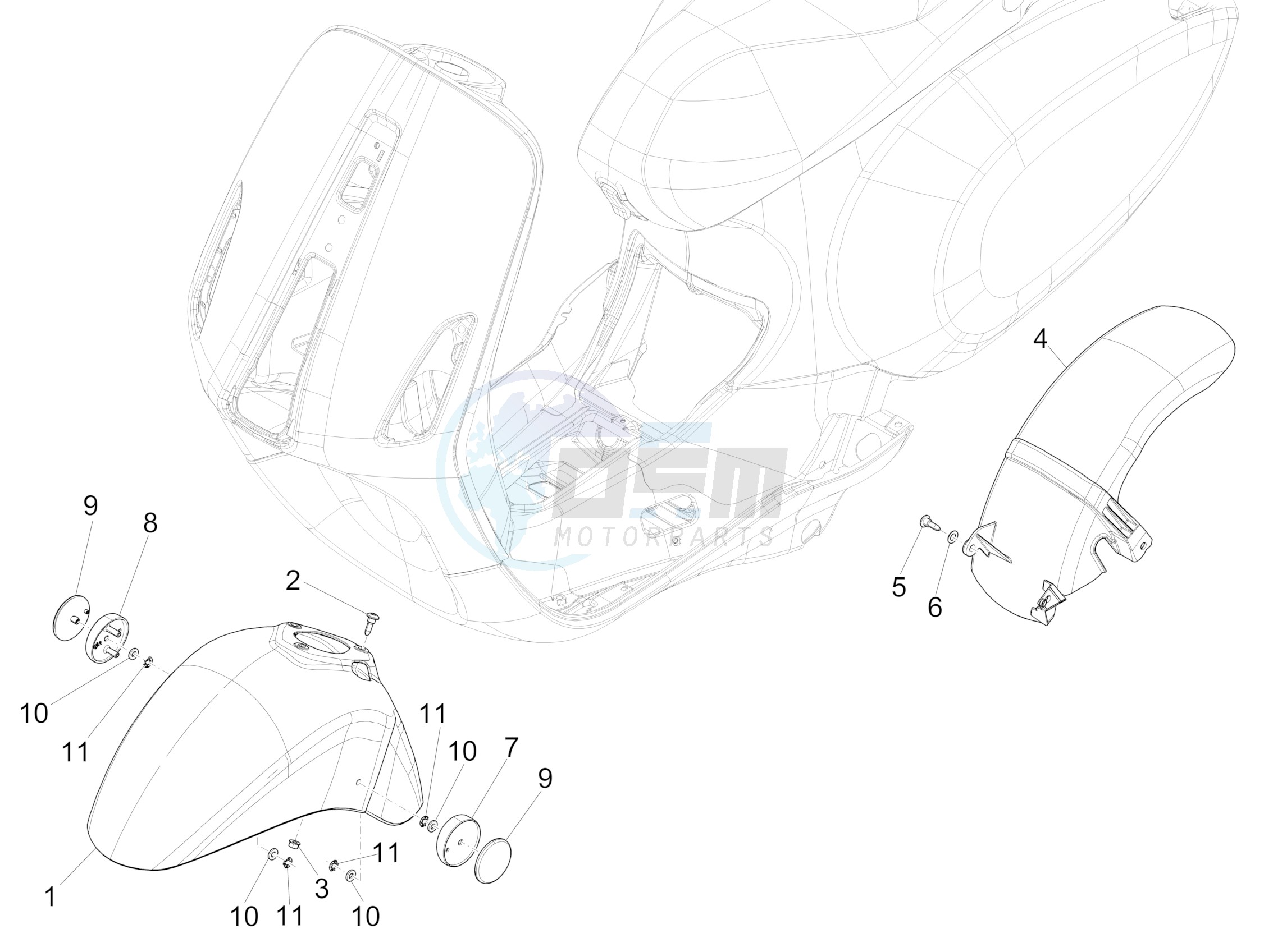 Wheel housing - Mudguard blueprint