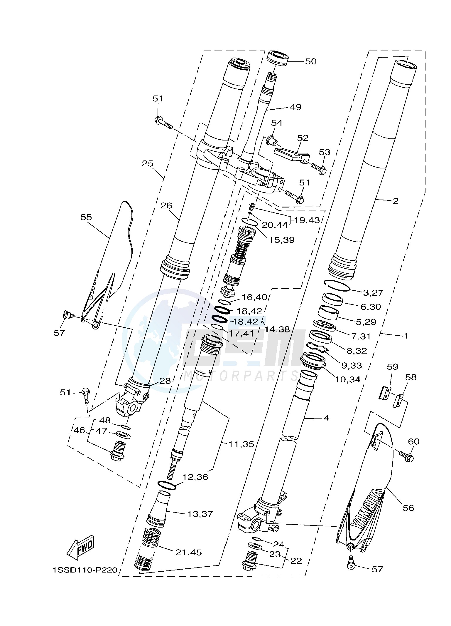 FRONT FORK blueprint