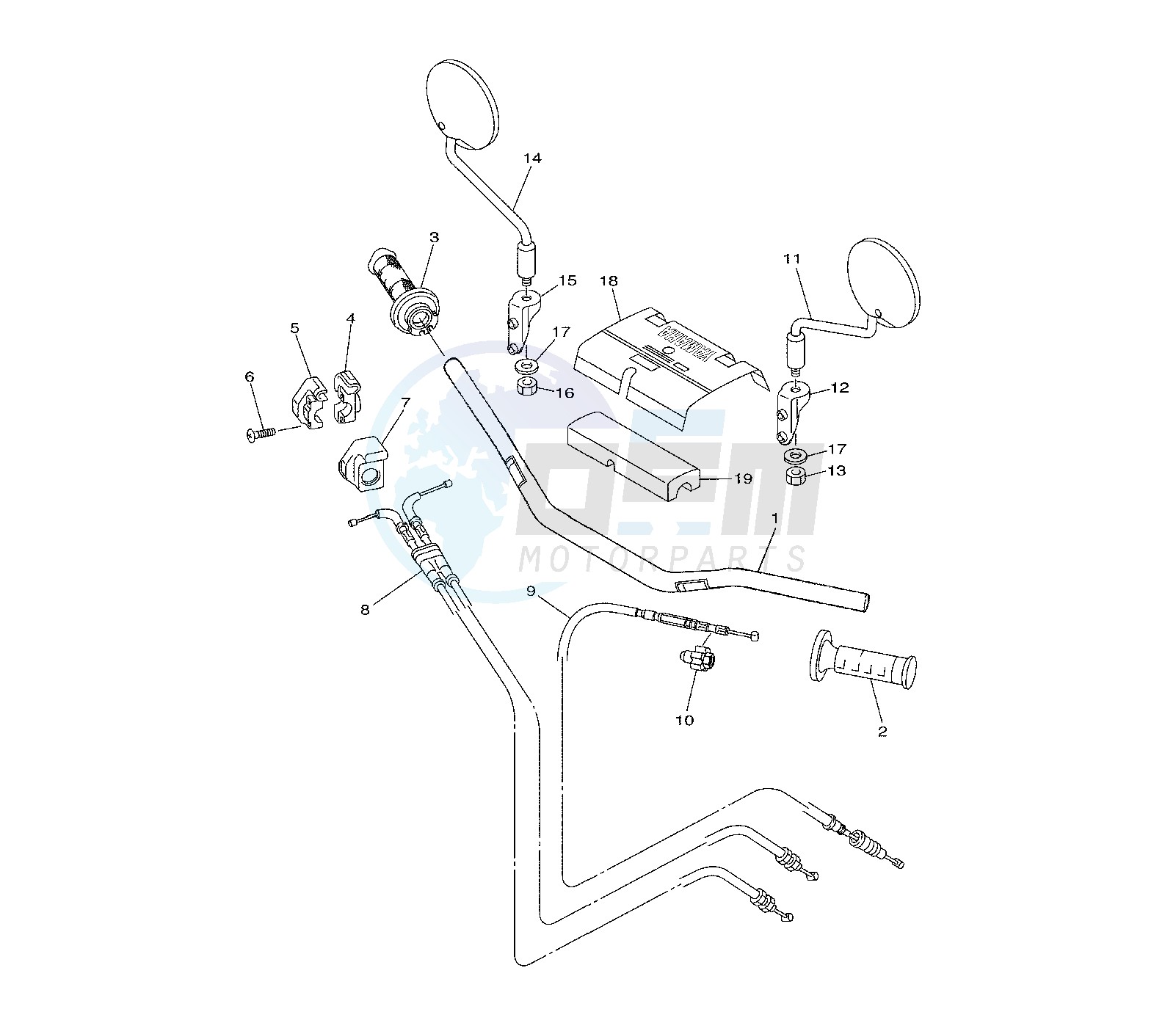 STEERING HANDLE AND CABLE image