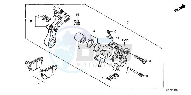 REAR BRAKE CALIPER (CBR600RR) image