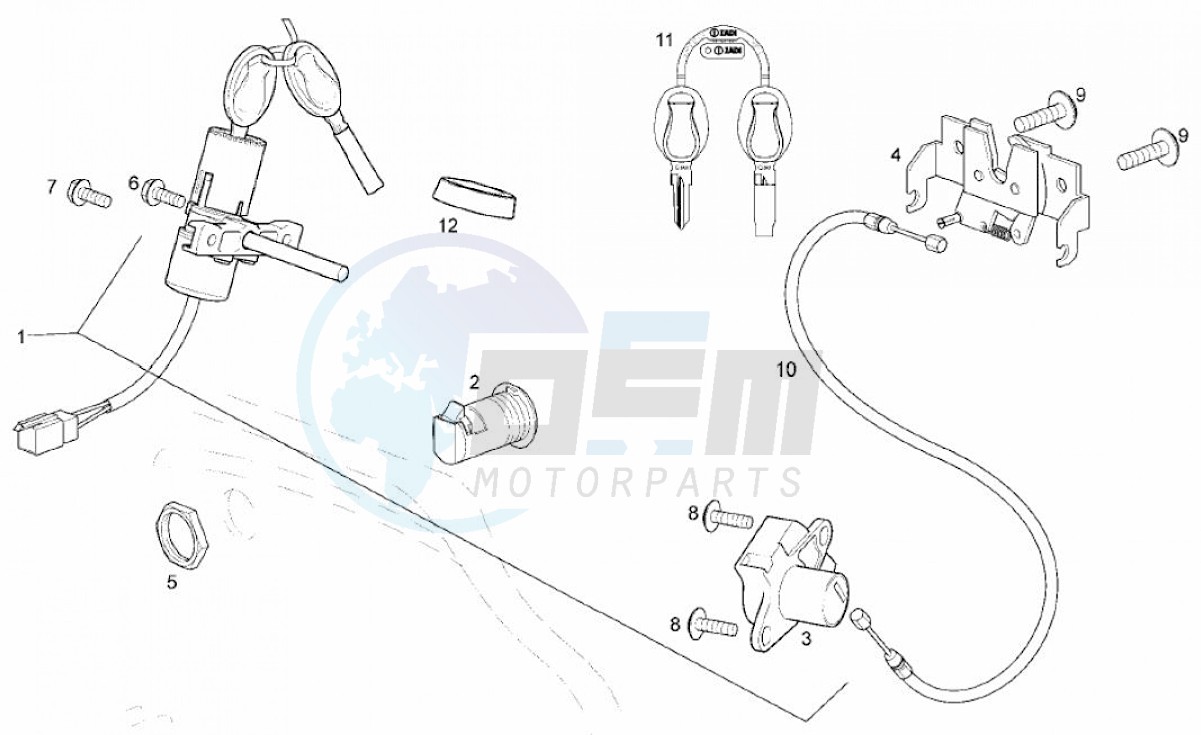 Lock hardware kit (Positions) image