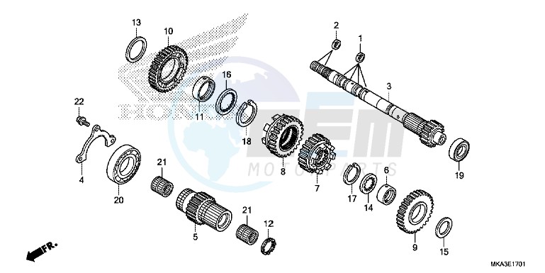 TRANSMISSION (MAINSHAFT) ( NC750XD) image