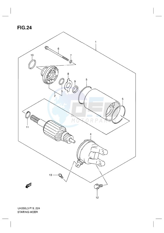 STARTING MOTOR image