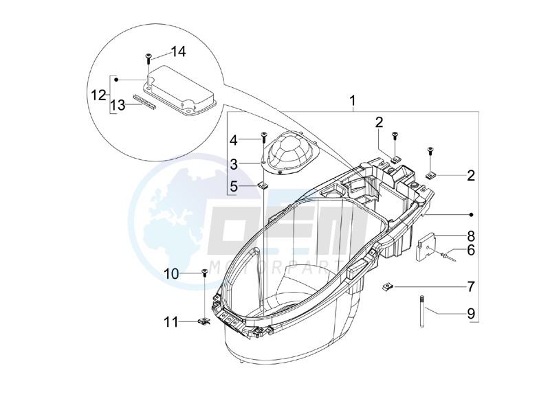 Helmet box - Undersaddle blueprint