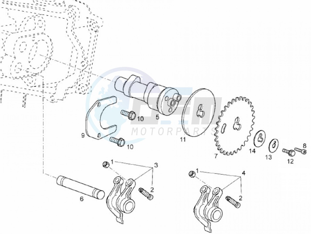 Rocking levers support unit (Positions) blueprint