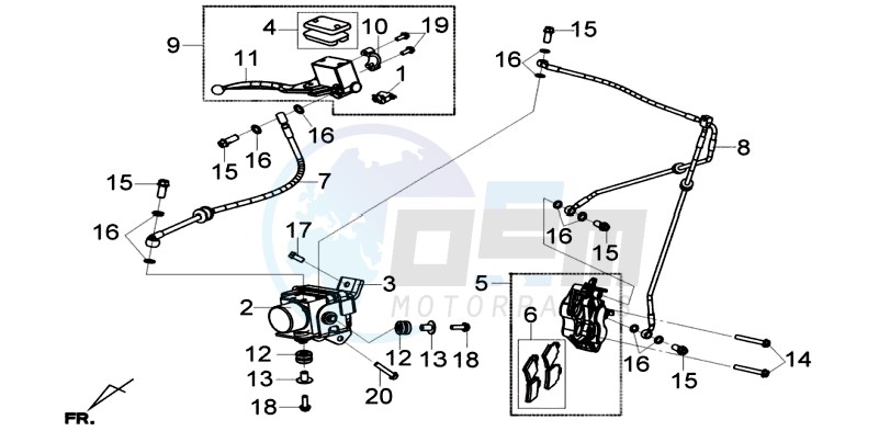 BRAKE CALIPER FOR / BRAKE LEVER CPL image