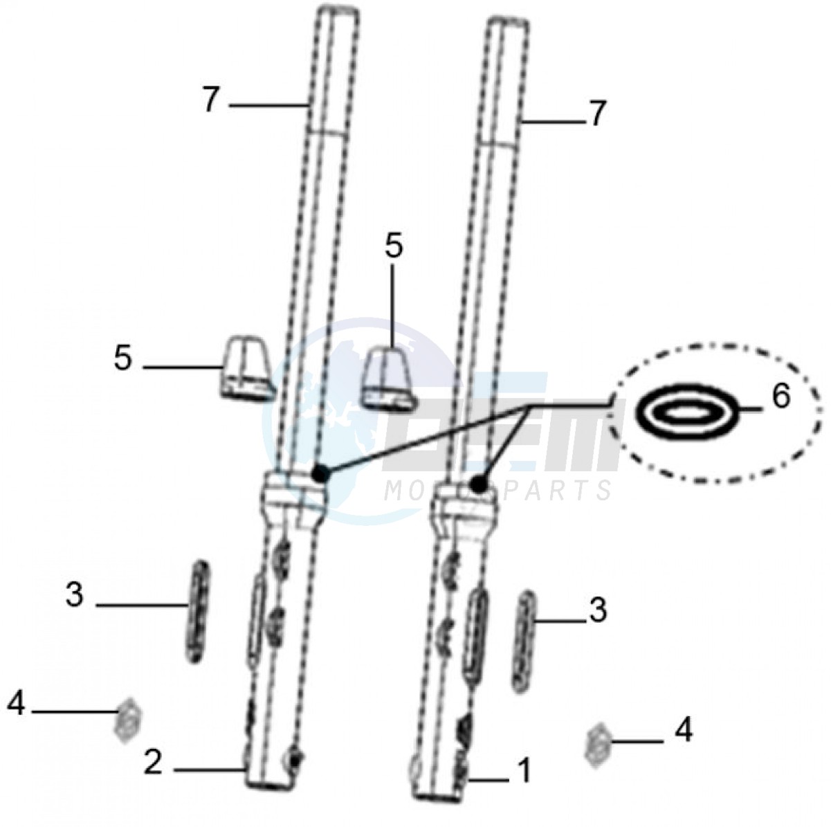Front fork (Positions) image
