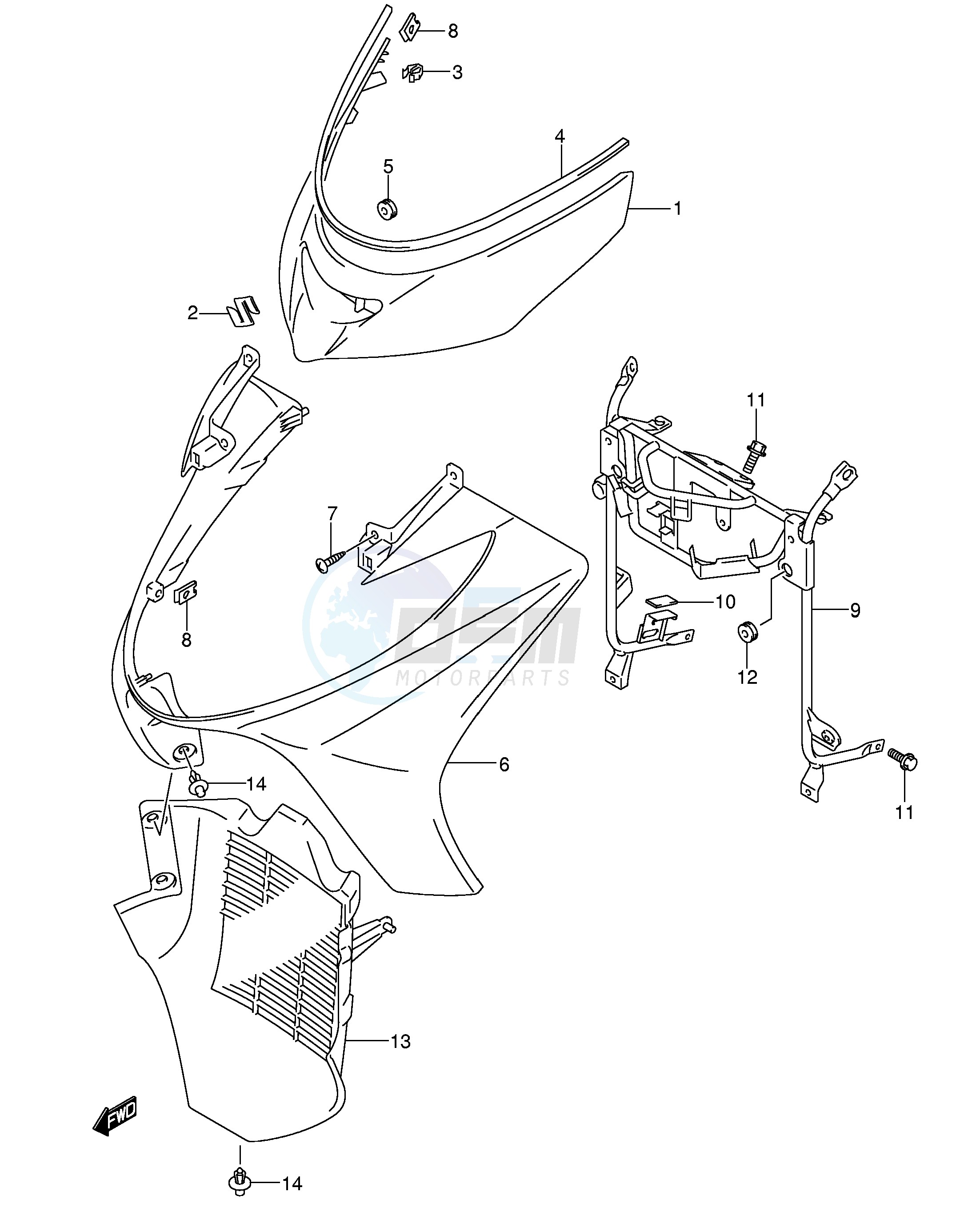 FRONT LEG SHIELD (MODEL K5 K6) blueprint