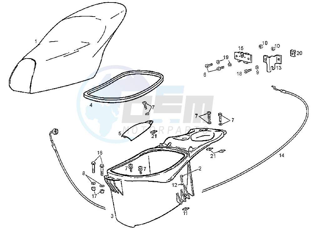 Saddle - Helmet Compartment image