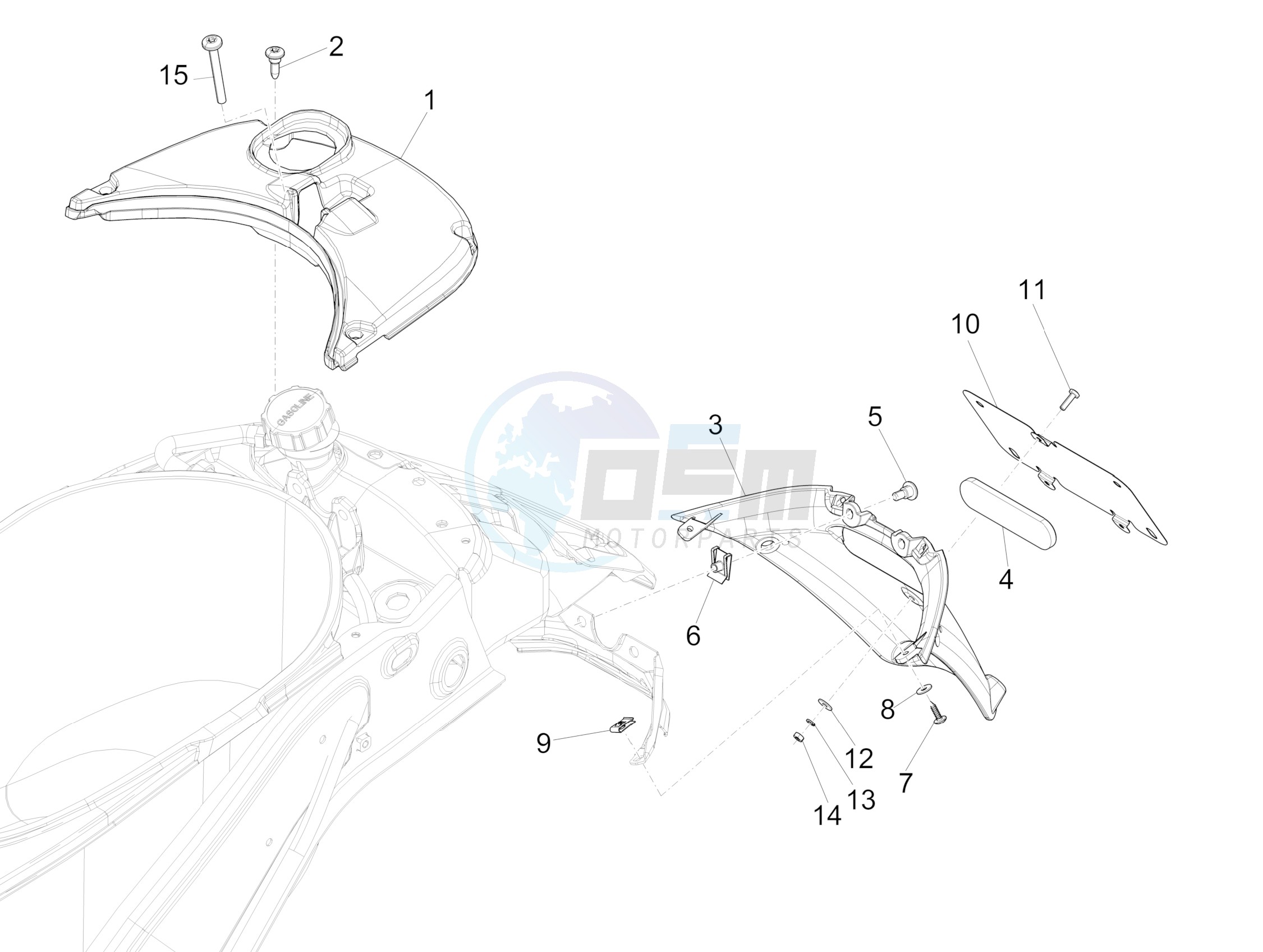 Rear cover - Splash guard blueprint