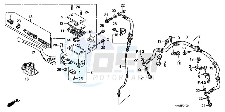 FRONT BRAKE MASTER CYLINDER image