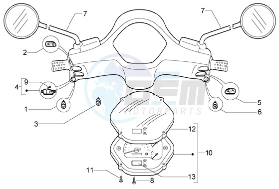 Electrical device-speedometers kms. blueprint