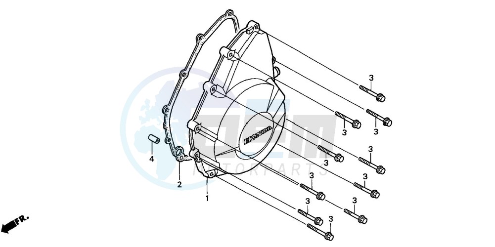 LEFT CRANKCASE COVER blueprint