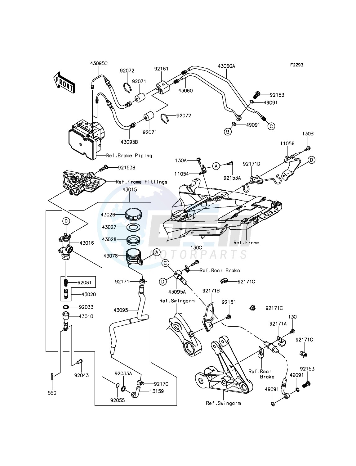 Rear Master Cylinder blueprint