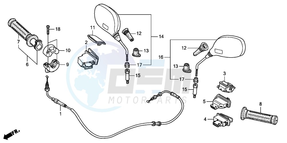 SWITCH/CABLE/MIRROR (FES1253-5)(FES1503-5) image