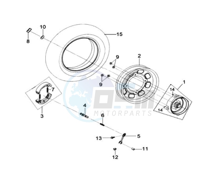 REAR WHEEL / CENTRAL STAND image