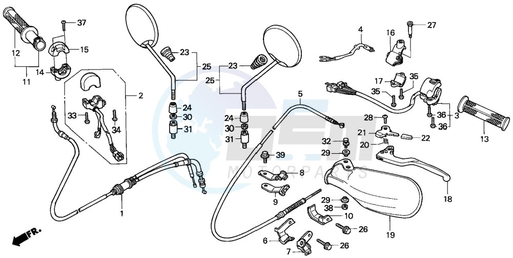 HANDLE LEVER/SWITCH/CABLE (2) blueprint