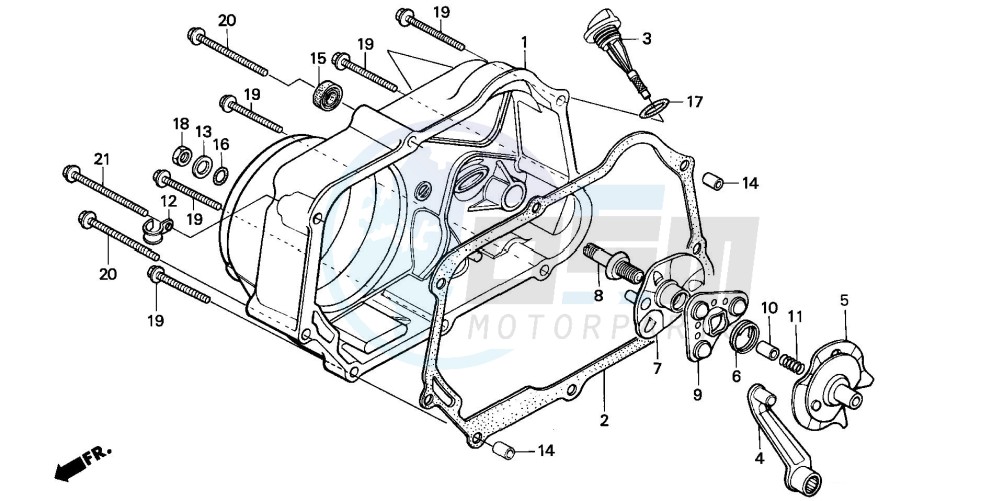 RIGHT CRANKCASE COVER blueprint