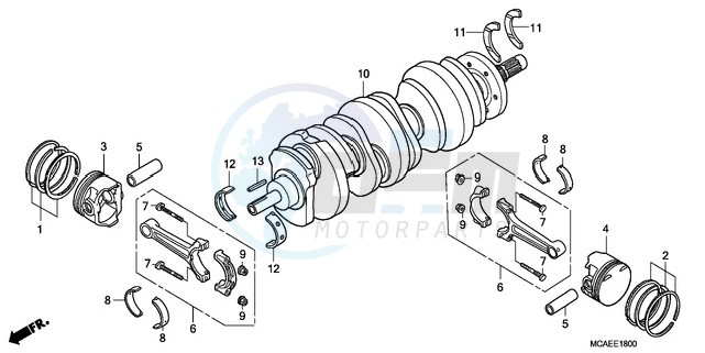 CRANKSHAFT/PISTON blueprint