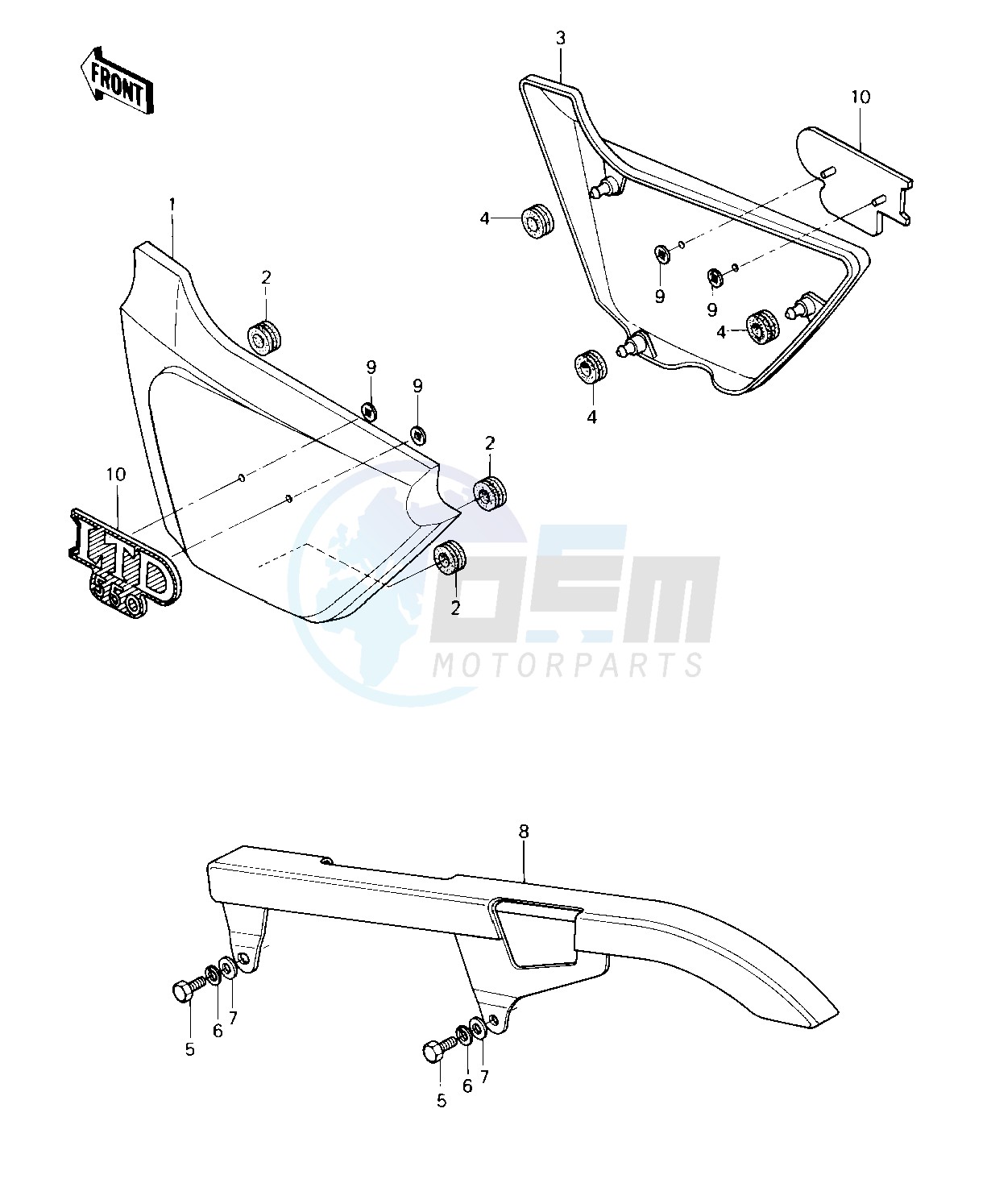 SIDE COVERS_CHAIN COVER -- 80-81 C1_C2- - blueprint