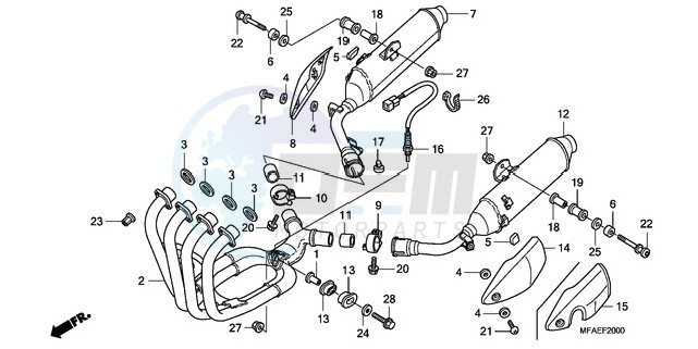 EXHAUST MUFFLER blueprint