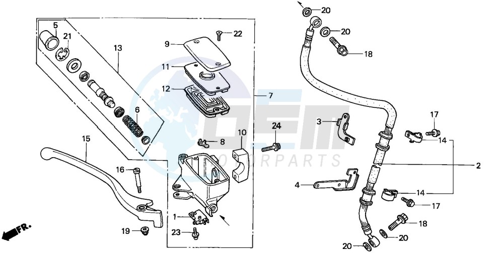 FR. BRAKE MASTER CYLINDER image