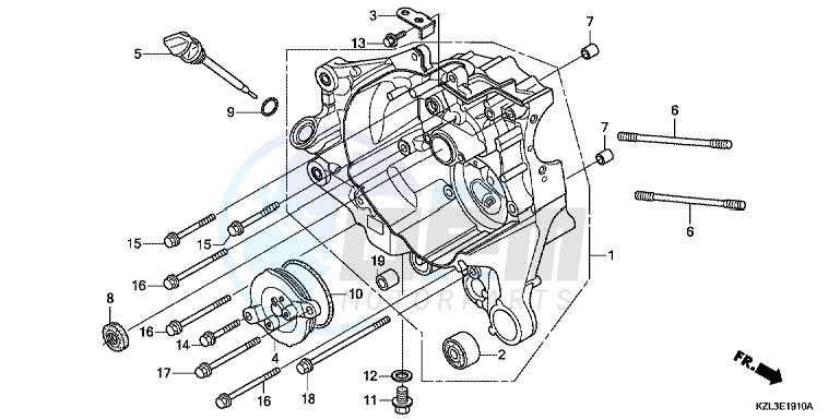 RIGHT CRANKCASE image