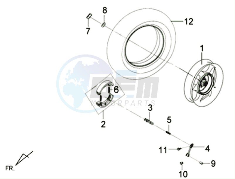 REAR WHEEL /  CENTRAL STAND blueprint