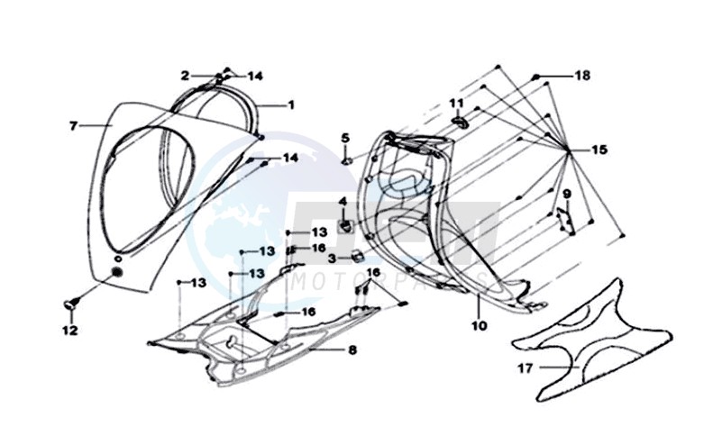 FR PLATE / HEAD LIGHT / FOOTREST image