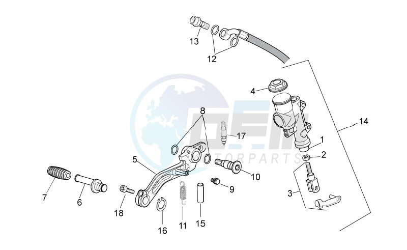 Rear master cylinder blueprint