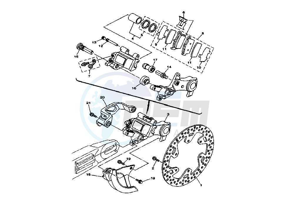 REAR BRAKE CALIPER blueprint