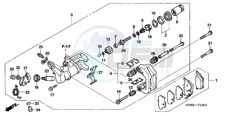 REAR BRAKE CALIPER image