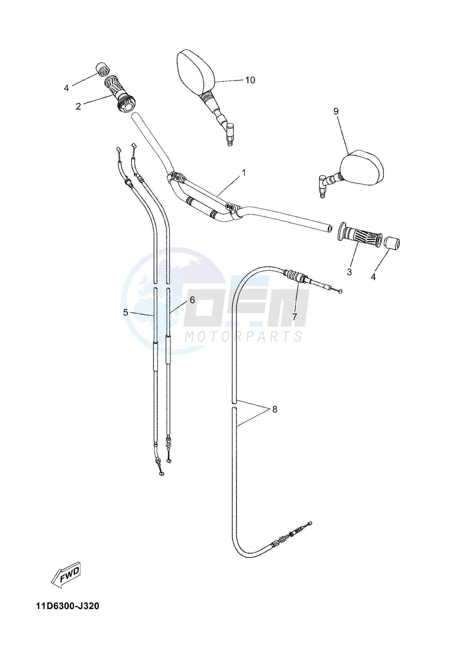 STEERING HANDLE & CABLE image