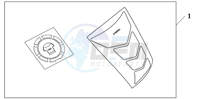 TANKPAD / FUEL LID COVER blueprint