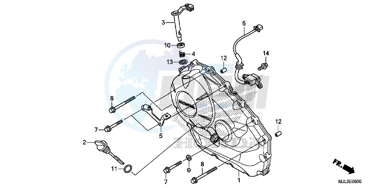 RIGHT CRANKCASE COVER (NC750X/ XA) image