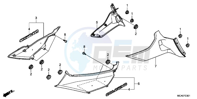 SIDE COVER (GL1800C/ D/ E/ F/ G) blueprint