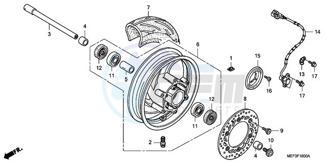 FRONT WHEEL blueprint