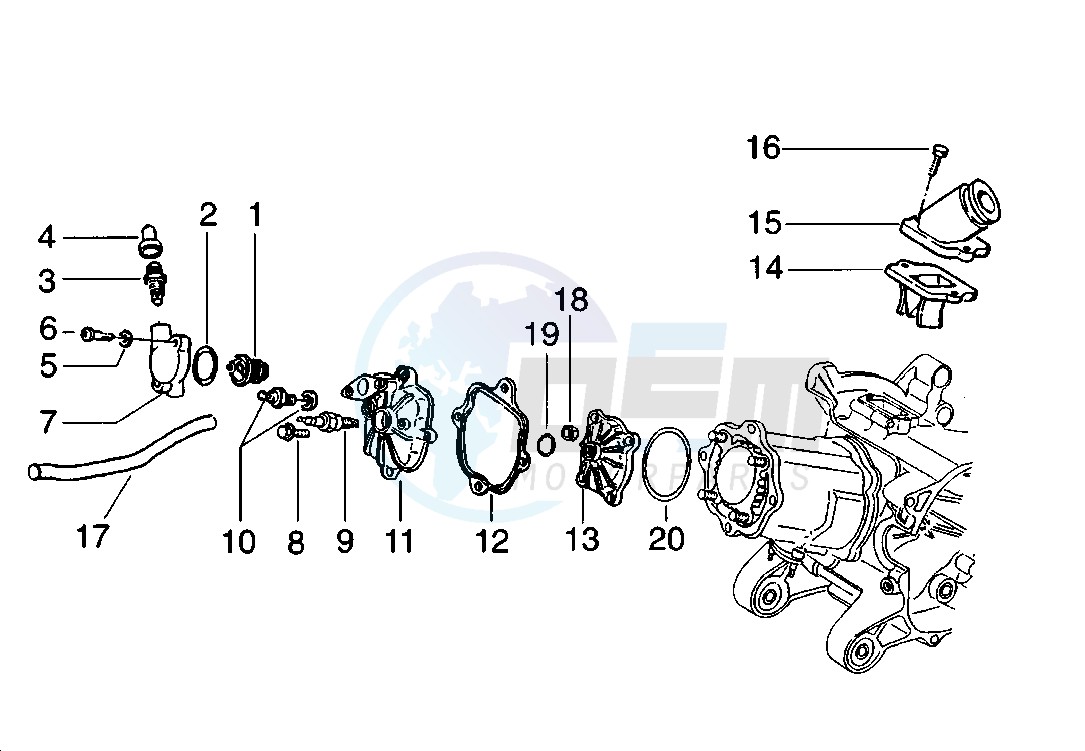 Cylinder head - Induction Pipe blueprint
